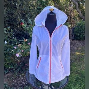 Louis Castel lightweight full zip windbreaker with detachable hood - size 95